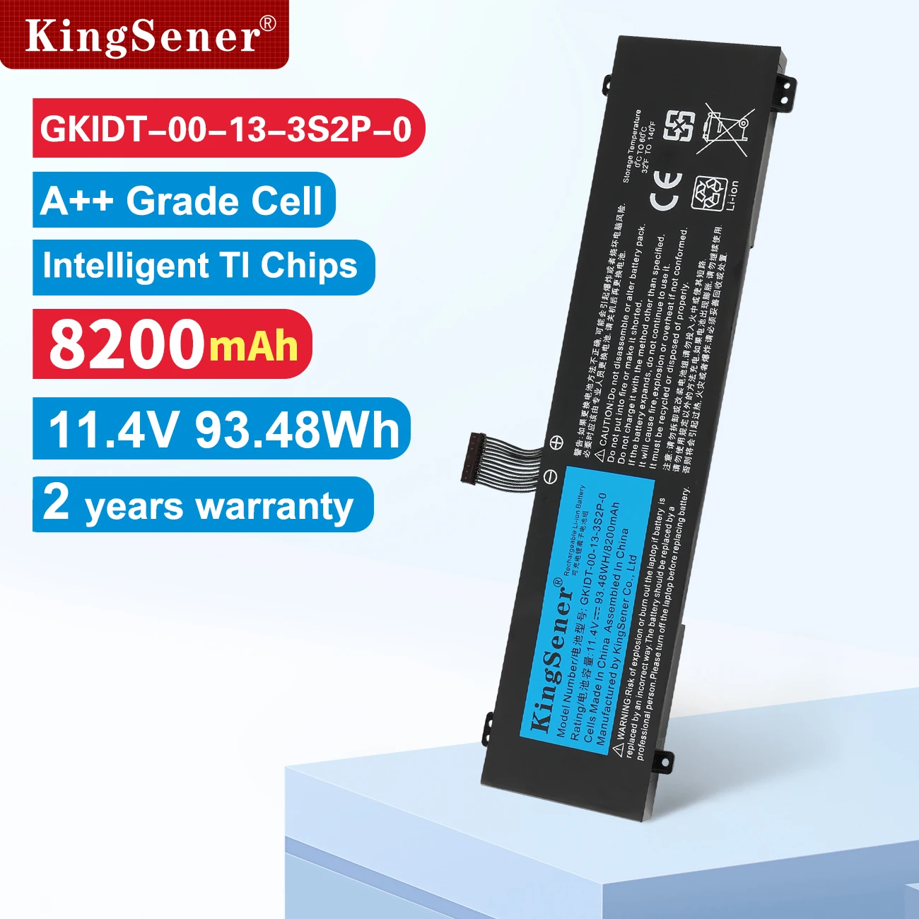 KingSener 11.4V 8200mAh GKIDT-00-13-3S2P-0 Battery For XPG Xenia 15 For Schenker XMG Fusion 15 XFU15L19 GKIDT-03-17-3S2P-0