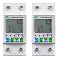2X Manual Automatic Smart Zigbee Switch Remote Control Reclosing 63A Smart Circuit Breaker Wifi Digital Display-Y41A
