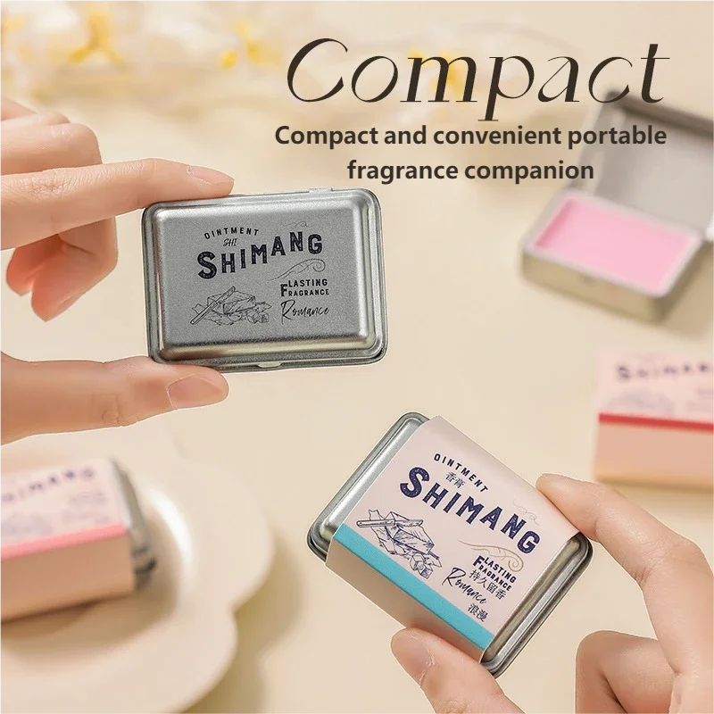 Bastão de perfume sólido com fragrância leve de longa duração, perfume floral portátil para homens e mulheres com madeira de ágar, pêssego