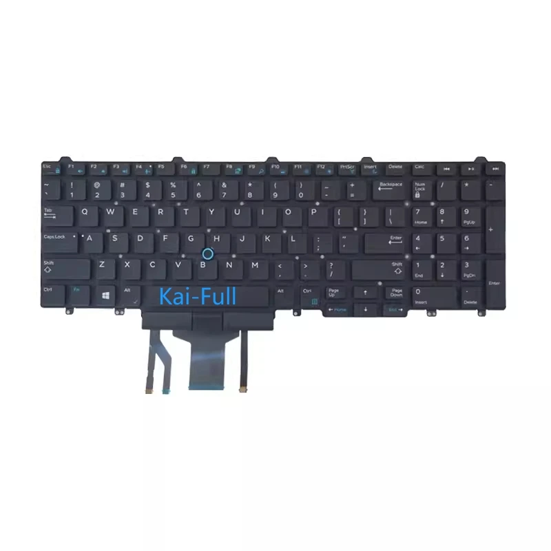 US Layout Replacement Backlight Keyboard for DELL Latitude E5550 E5570 E5580 5550 5580 5590 5591 Laptop with Backlit Pointer