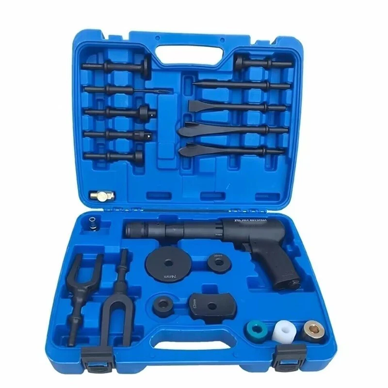 Pneumatic Separating Fork Pneumatic Concrete Breaker Ball Joint Auto Repair Tool Remover Flat Point Chisel Plane Air Hammer Kit