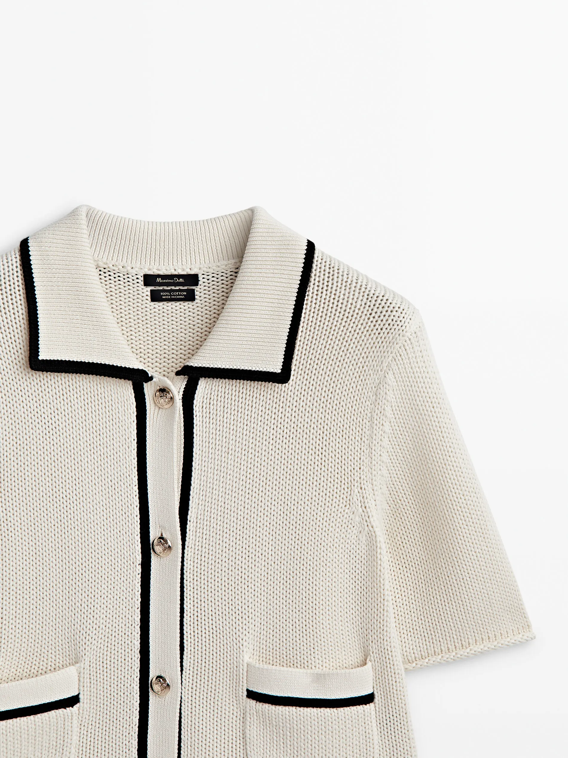 Ethereal MD 2023 autumn new style of Lady knitted cardigan short coat in contrasting colors