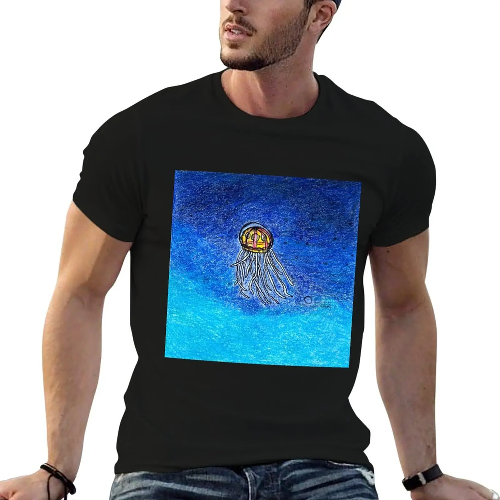 

One Jellyfish anime T-Shirt t graphic for man Lonesome shirts shirts man t