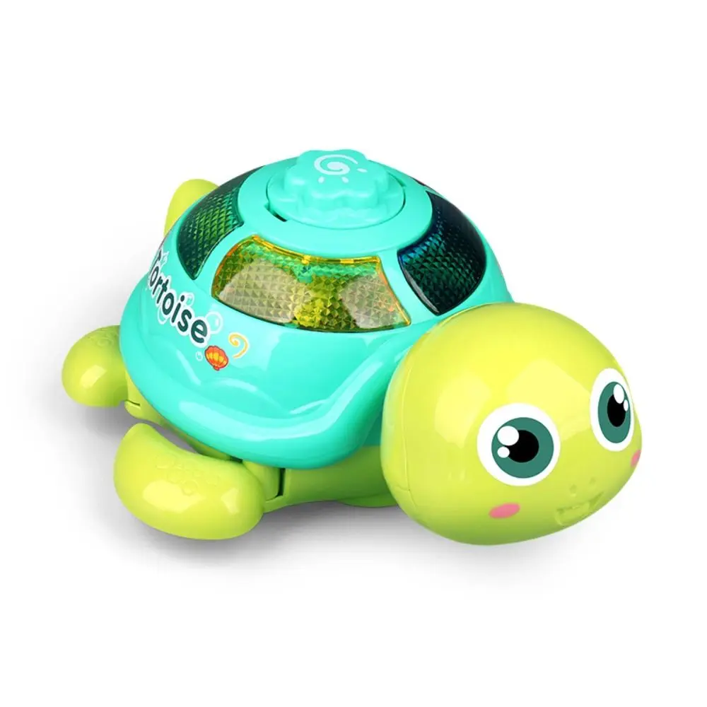 ألعاب السلحفاة الزاحفة الموسيقية البلاستيكية محاكاة تفاعلية وضع البيض ألعاب السلحفاة التعليم المبكر الصوت والضوء