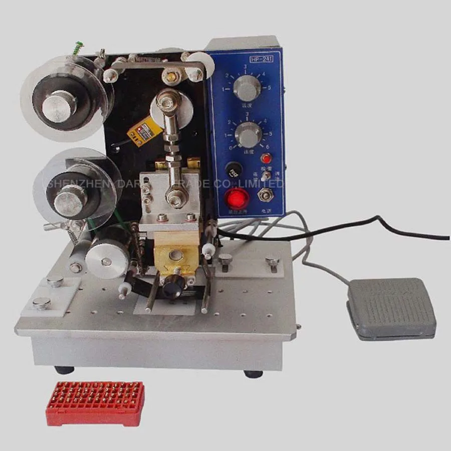 HP‑241B Electric Ribbon Coding Machine, Hot Stamping Batch Date Printing Machine for Business Use