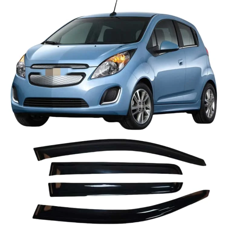 

Автомобильные аксессуары для хэтчбека Chevy Spark 2011-2016, оконные козырьки, защита от дождя, солнца, ветра, дефлектор, всепогодный щит, литье