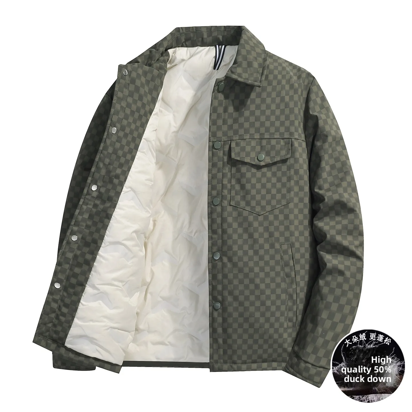 

2025 Winter New Men's down Jaet Lightweight Warm Casual Collar Korean Sle Versatile Men's Faion Outerwear Coat