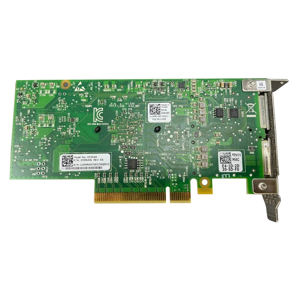 Used Original 0M9NW6 CX324A Dual-Port ConnectX-3 40Gb PCIe NIC Network Adapter 40GB QSFP+ Fiber Optic Network Card M9NW6