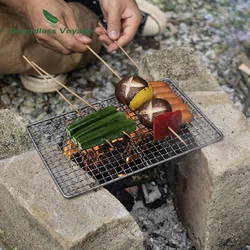 Boundless Voyage-Titanium BBQ Food Grill com corrente suspensa, forno de carvão vegetal, churrasqueira, camping, piquenique, utensílios de jardim