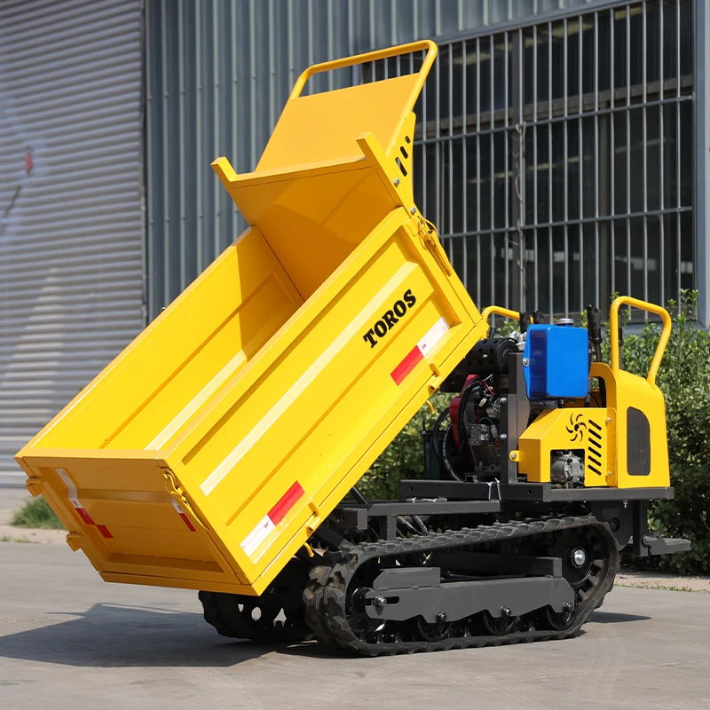 

High Quality Small Tracked Transport Vehicle All Terrain Agricultural Climbing Customized Hydraulic Crawler Dump Truck for Sale