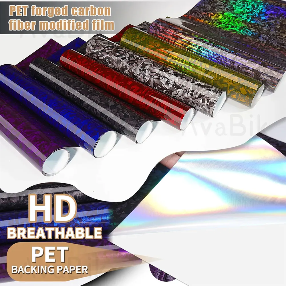 30/50cm x150cm Car Sticker Gloss Black Gold Silver Red Forged Carbon Fiber Vinyl Wrap Film Auto Tuning Covers for Car Accessorie