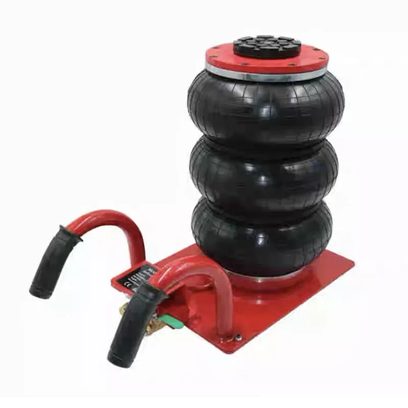 3 Tons Pneumatic Car Jack Triple-Bag Air Hand-End Type Car Lifting Equipment for Garage Repair Shop 14CM-41CM New BB