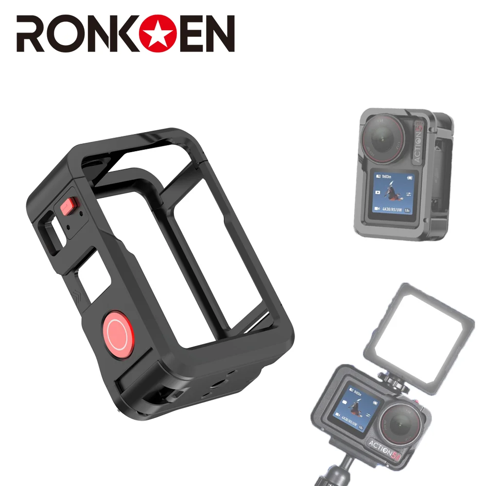 �y�Z�[�����zRonkoen Cage for Action 5 Pro �ی상�^���r�f�I���O�i�R�[���h�V���[�t���ADJI Osmo Action 4/Action 3�A�N�Z�T���[�Ή��j