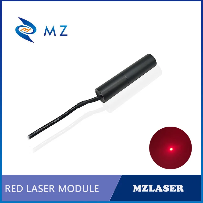 Modulo diodo laser punto rosso Mini D16mm 650nm Laser monomodale di livello industriale 10mw 20mw 30mw 50mw 100mw 5V con alimentazione adattatore