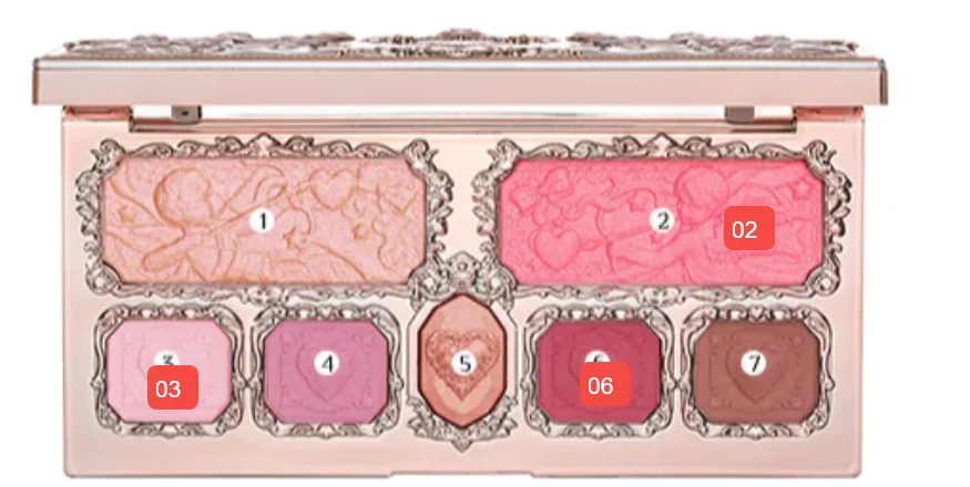 Flower Knows Strawberry Cupid Collection Make-up Palette 14g pink Blush/Highlighter