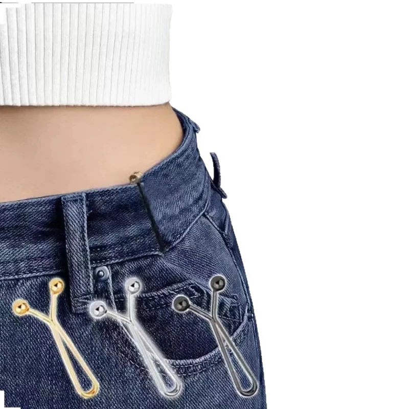 Invisible Pants Waist Adjuster Pins No Sew Waist Size Fastene Adjustable Clothing Accessory for Pants