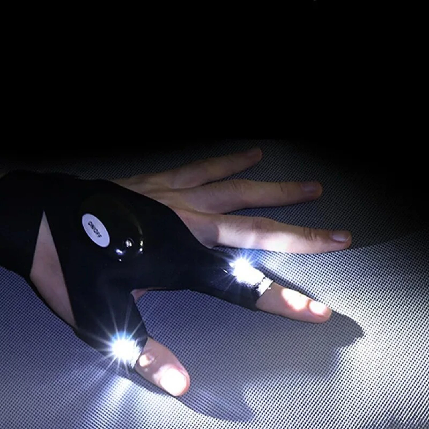 

Waterproof LED Night Light Fingerless Gloves for Camping, Hiking, and Survival - Multi-Use Outdoor Tool for Fishing and Rescue O