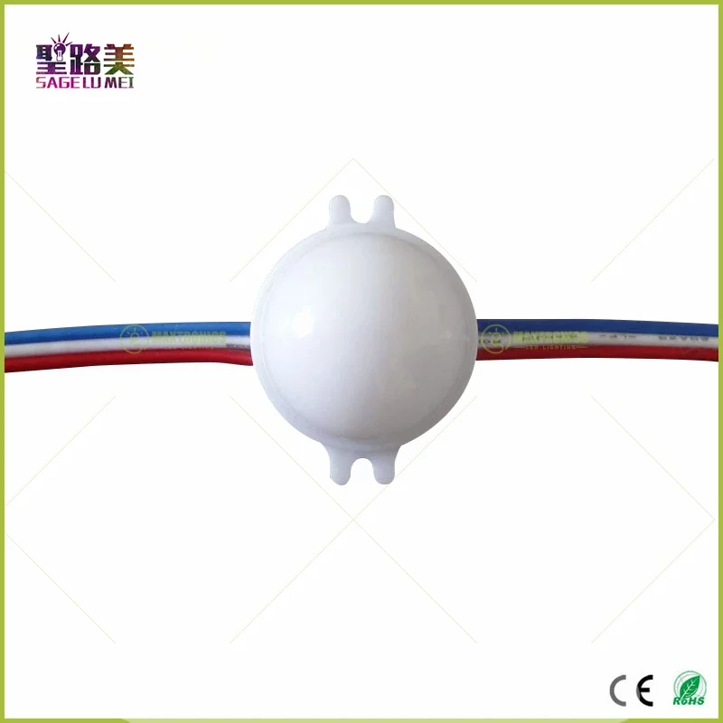 20pcs /Lot DC12V WS2811 30mm Diffused LED Pixel Module Full Color 3LEDs 5050 RGB led lamp string D30 modules IP68 0.72W/PCS