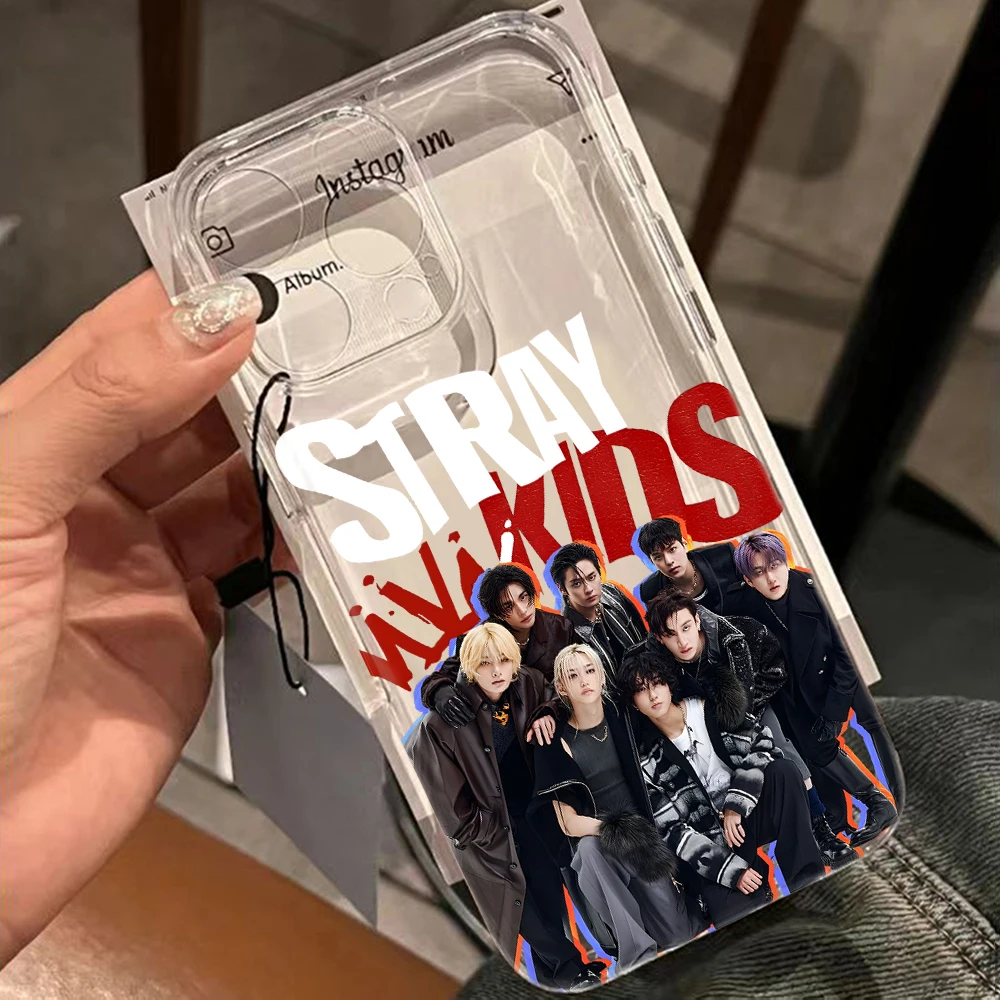 Kpop k-kids Phone Case For Samsung Galaxy S25 S24 S23 S22 S21 S20 FE Note20 Edge Plus Ultra Lite 5G s-strays Clear Back Cover - náhled 2