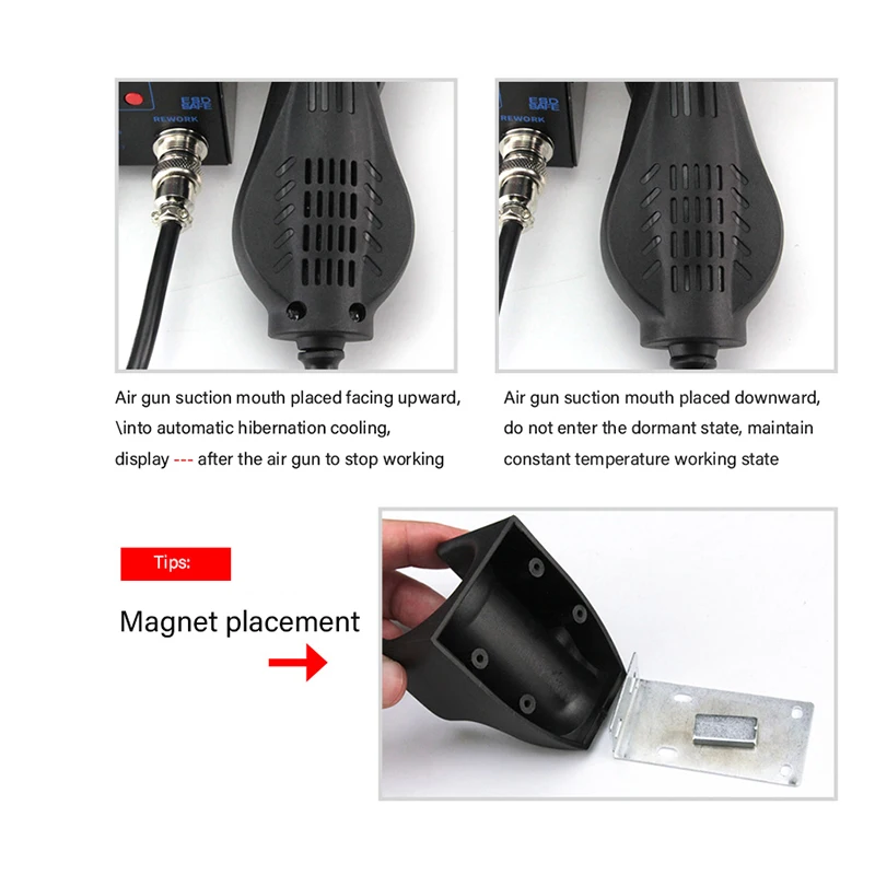 SS-872 New Smd Desoldering Soldering Iron Infrared Hot Air Bga Soldering Rework Station 3 in 1 for mobile phone pcb components