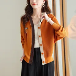 Women Clothes Autumn Winter Casual Hooded Knitting Cardigan Coat Women Fashion Office Lady Loose Solid Color Long Sleeve Tops