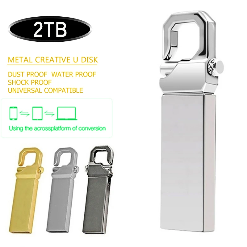 Clé USB haute vitesse pour TV et ordinateur, clé USB, clé USB, disque U, logo gratuit, nouveau, 2 To, 1 To, 512 Go