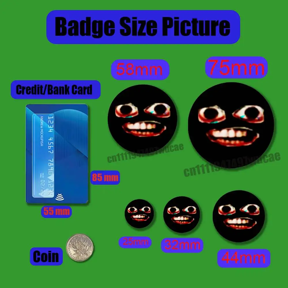 For Ahenobarbus Henocied Aheno Badge Cover Custom Pin Insignia Emblem Round Button 58mm 44mm Laser Film