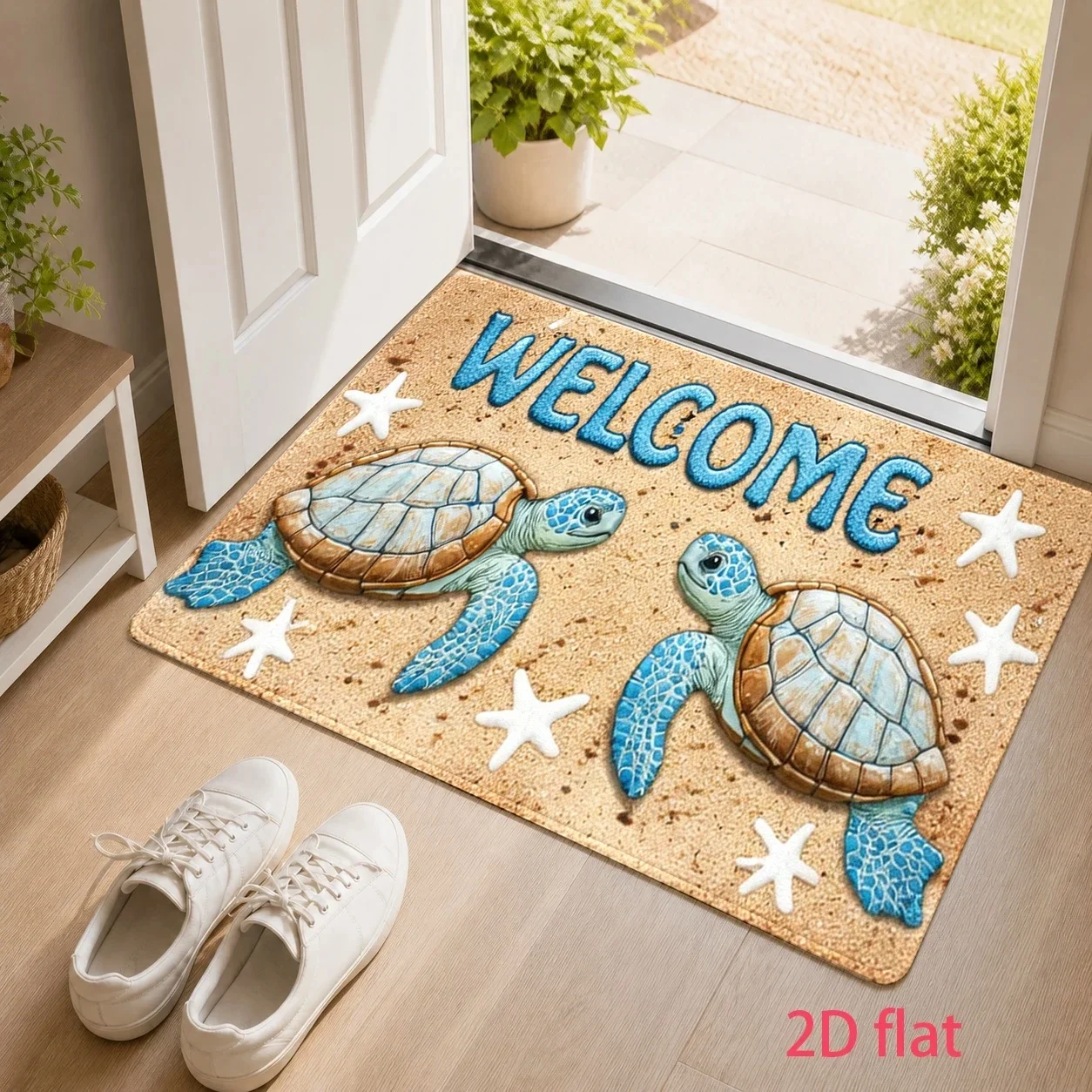Funny Cats Rectangle Door Mat Playful Kitten Paw Non-Slip Welcome Rug Vintage Wood Pattern for Home Entrance Decor