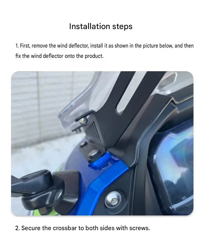 For GSX250R Windshield Extension Bracket Phone GPS Navigation Camera Expand Crossbar Motorcycle Mod Accessories