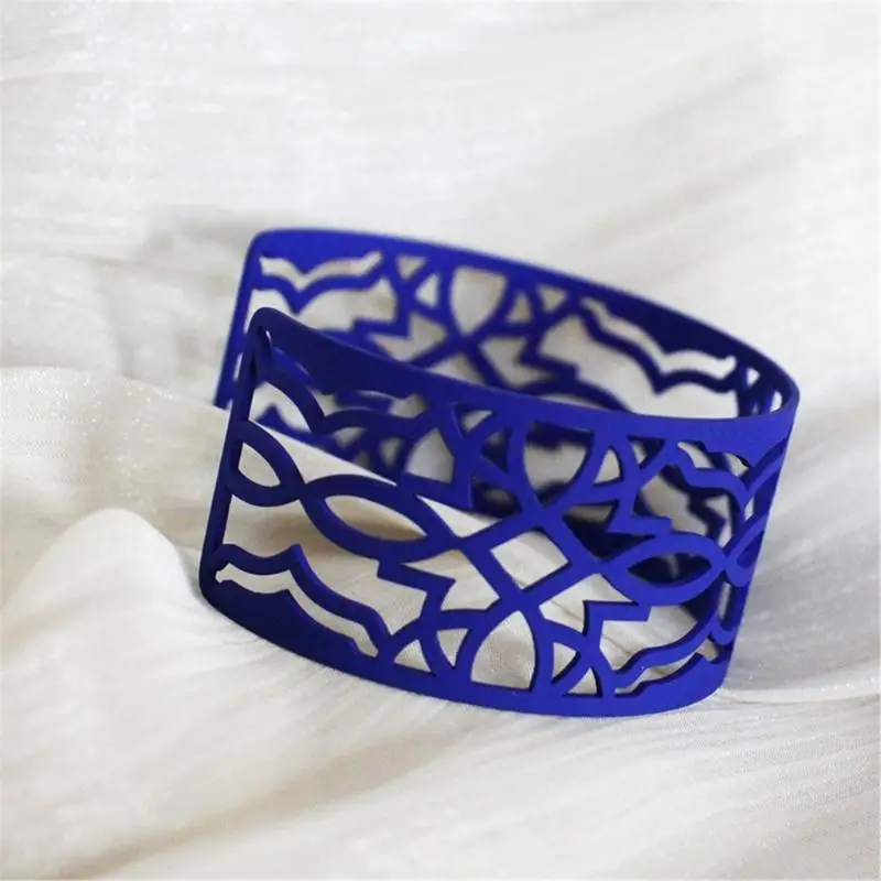 Dark blue Iron Bangle Adjustable Design For And Making A Fashion Statement At Social