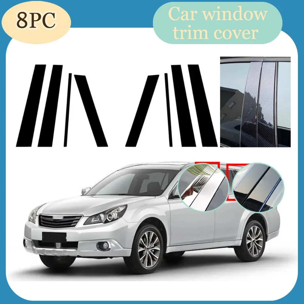 

Gloss Black Carbon Silver Pillar Posts Fit For Subaru Outback 2010 2011 2012 2013 2014 Door Side Window Trim Cover Sticker