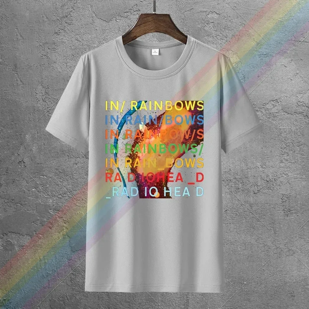 Radiohead in Rainbows Rock Radiohead Black T-Shirt S-5Xl Men's Cotton T-Shirt Fashion Men's T-Shirt Ordinary