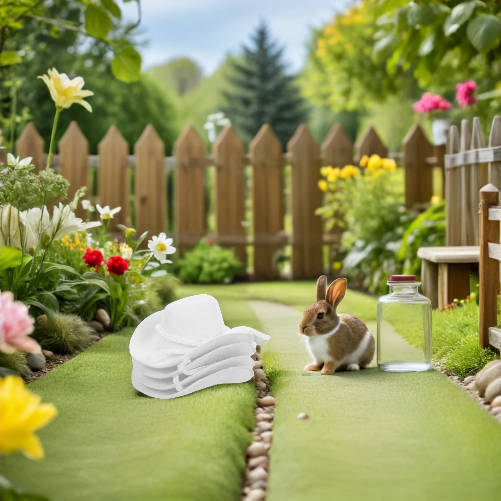 4 قطعة قبعات رعاة البقر الصغيرة للحرف اليدوية توافدوا اكسسوارات صغيرة ديكور مصغرة زخارف الحفلات الغربية فستان الدعائم الصغيرة