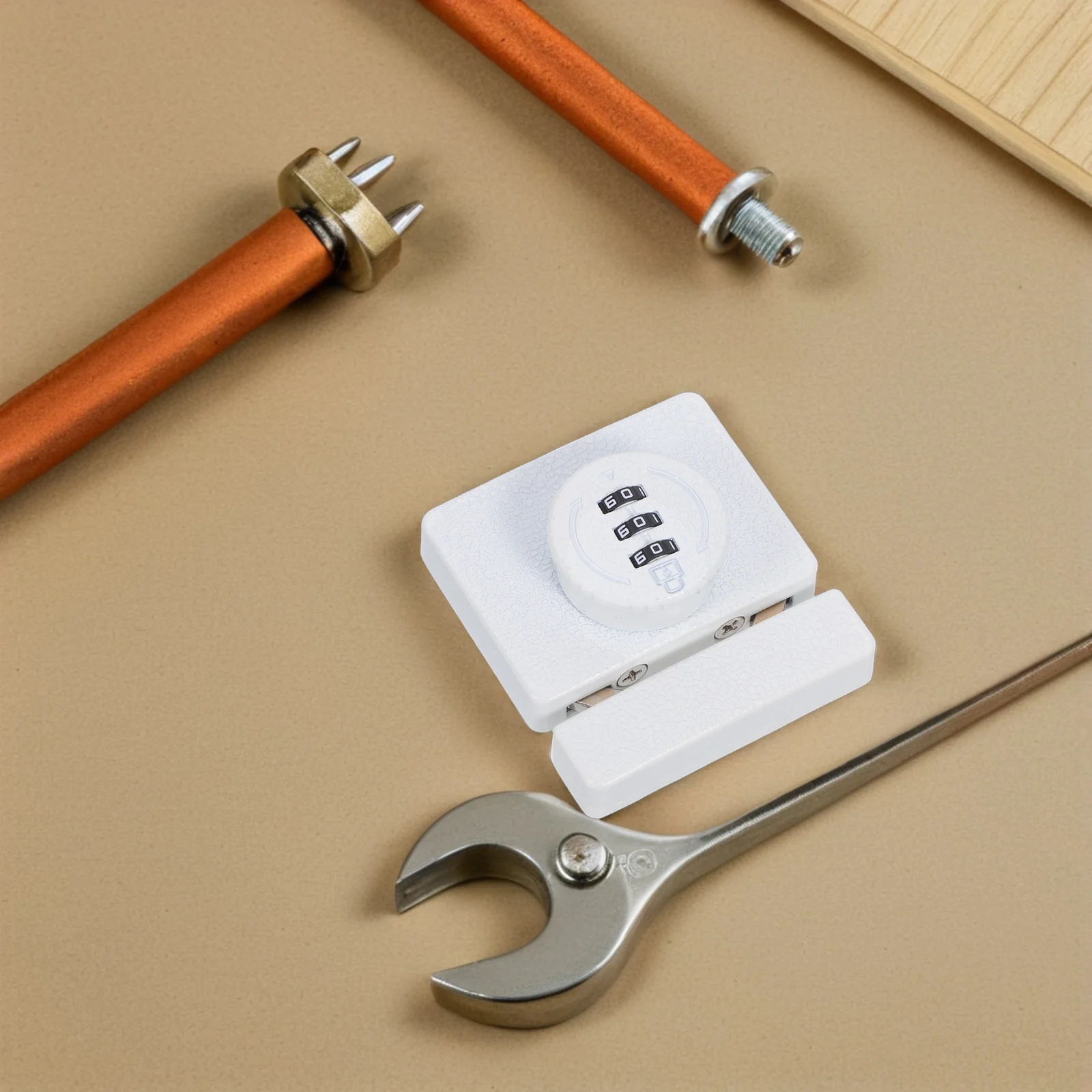 

Closet Password Lock Cabinet Door Latch Locks Keyless No Punching Bifold Zinc Alloy Combination