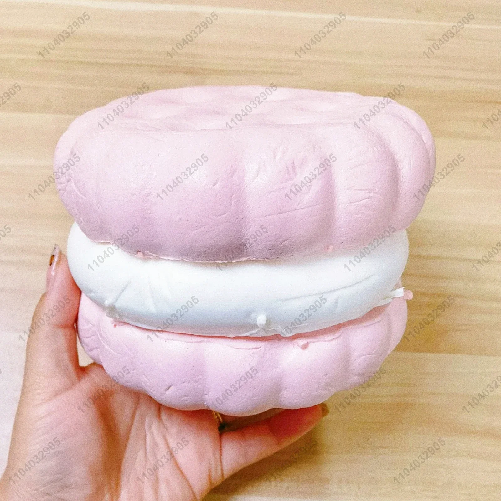 Big Pink Cookie Slow Rising Squishy Triple Decker Biscuit Cracker Slow Rebound Squeeze Toy Anti Stress Release Hand Relax Toy