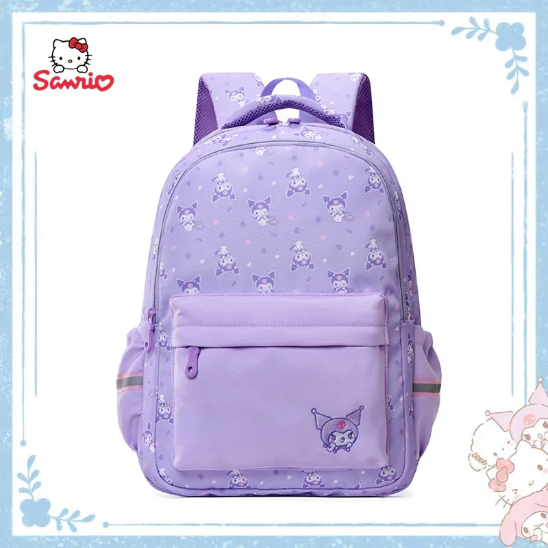 Kawaii Sanrio Hello Kitty Cinnamoroll Kuromi Bag Bag śliczny nadruk plecak o dużej pojemności Anime Figure Festival prezent