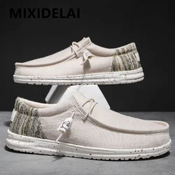 New Men Casual Shoes Fashion Soft Canvas Shoes Breathable Men's Walking Flat Sneakers Outdoor Light Men's Shoes Vulcanize Shoes