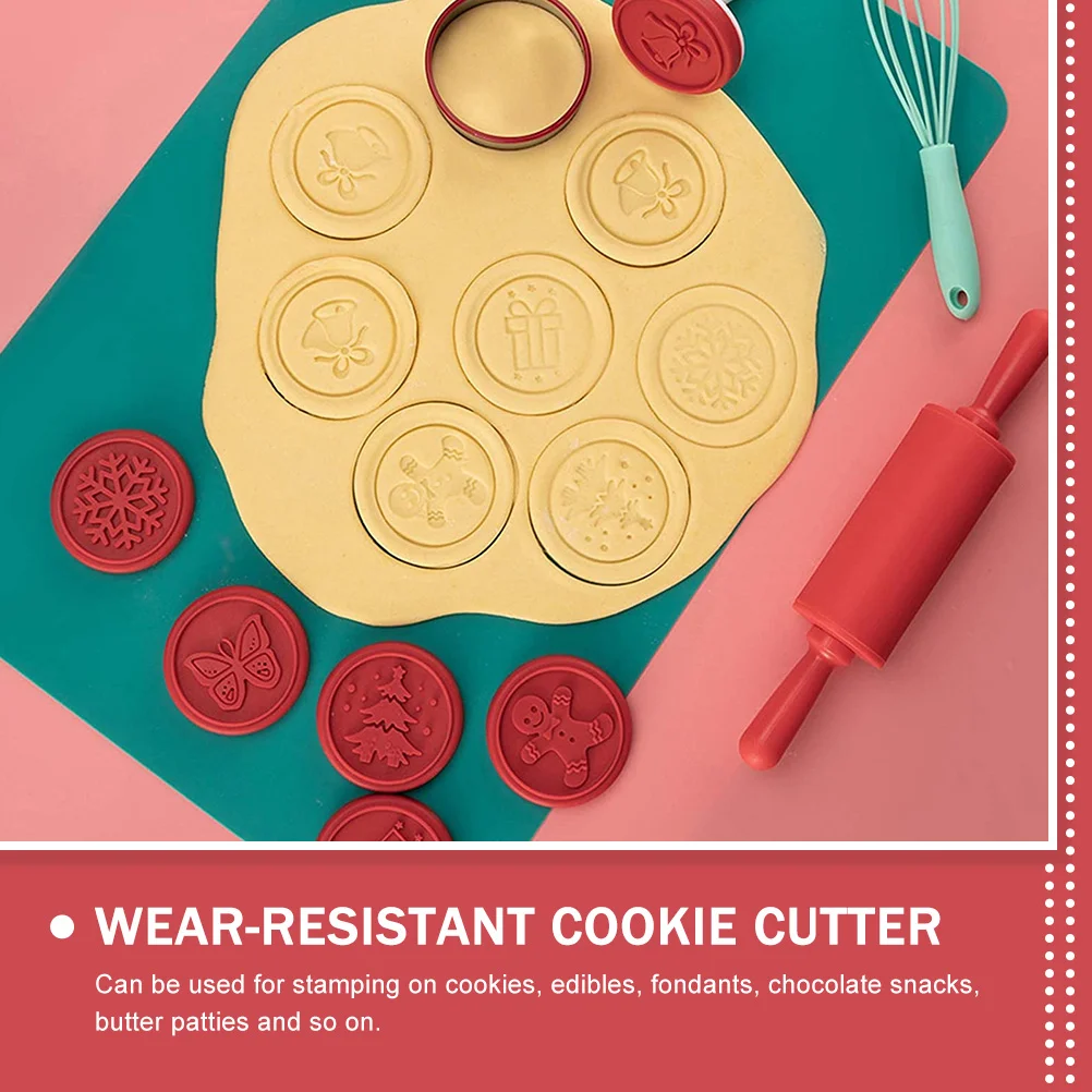 Cookie Stamp Wear-resistant Mold Biscuits Xmas Chocolate Molds Silicone Professional Christmas