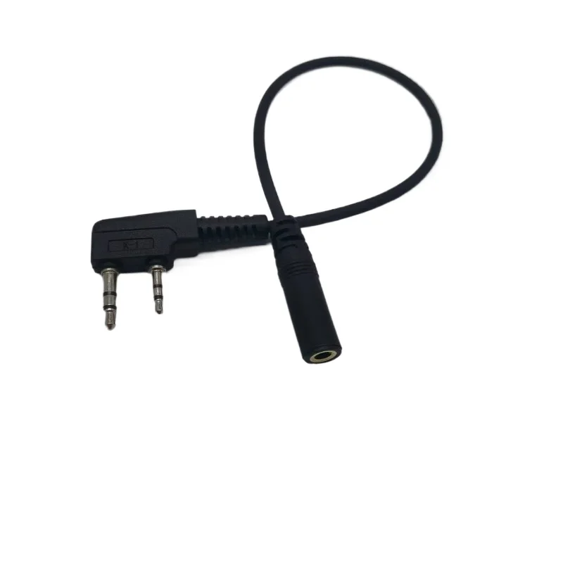 2-контактный разъем на 3,5 мм, женский аудиоадаптер, кабель для передачи наушников для Baofeng UV-5R UV-K5 K6 Kenwood TYT, рация, гарнитура