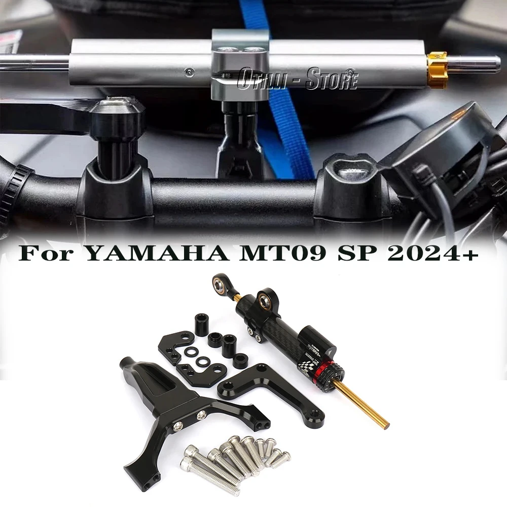 

New Motorcycle Steering Damper Bracket Stabilizer Support For YAMAHA MT 09 MT09 2024 2025 Speed Wobble Safety Accessories