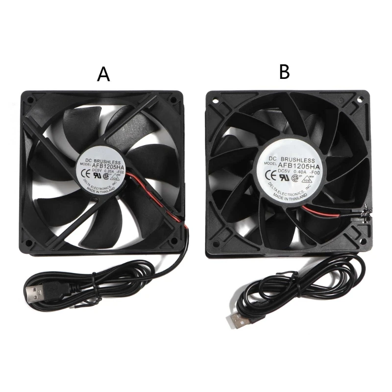 

USB Fans CPU Cooling Radiator 5V 2Pin USB Fans for Computer Case-Server Radiator 120x120mm Quiet