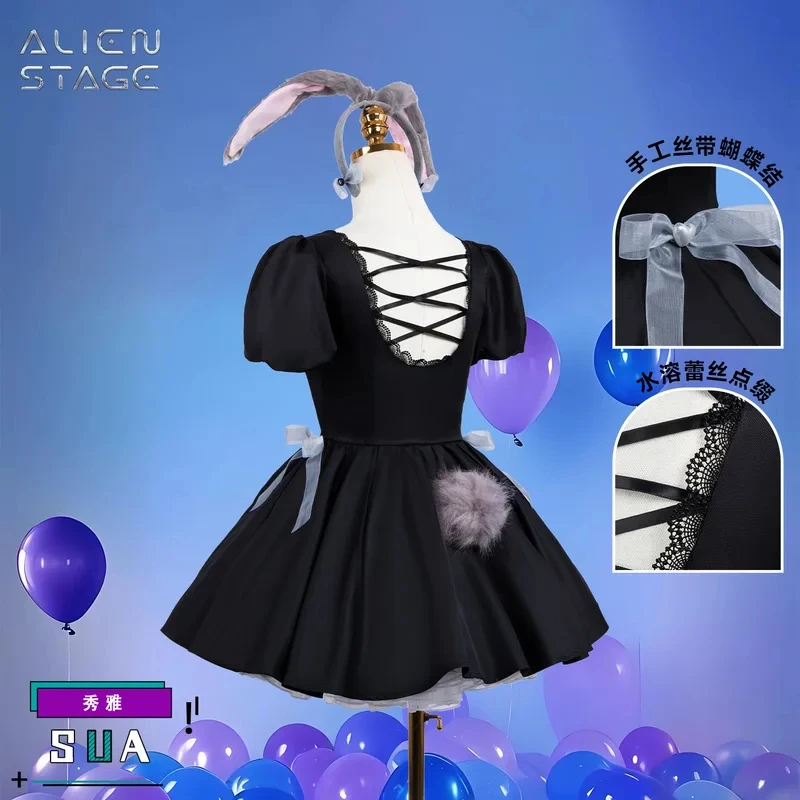 

g'7,n\5;e,8\v,5/ Black Dress Anime Alien Stage Rabbit Coffee Cosplay Costume 3th Anniversary Wig Sua Maid Halloweenf;4'v.7/n\