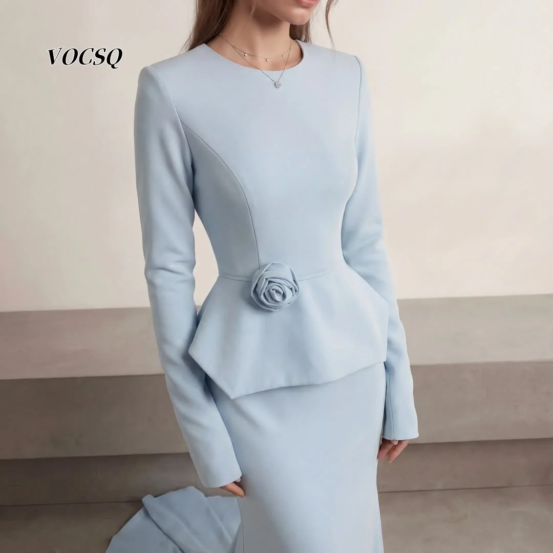 Women’s Prom Dress Vestidos De Fiesta Elegantes Sky Blue Mermaid Evening Prom Dress for Women Prom Evening Gowns Customized