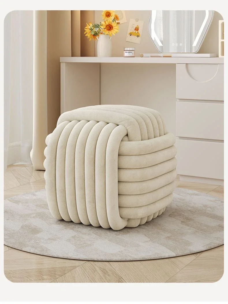 

Customizable Bedroom Makeup Stool Dressing Home Porch Entrance Shoe Living Room Sofa Footstool Nail Shop Nail