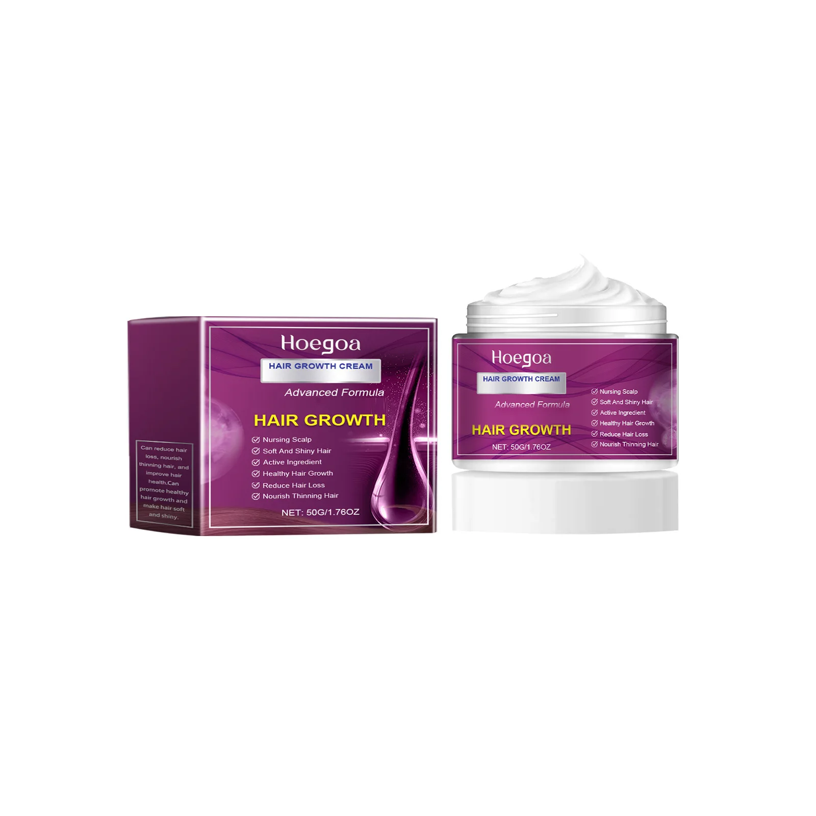 

Hoegoa Hair Growth Cream Thickens Hair Prevents Hair Loss Moisturizes Smooths Scalp Treatment Massage Care