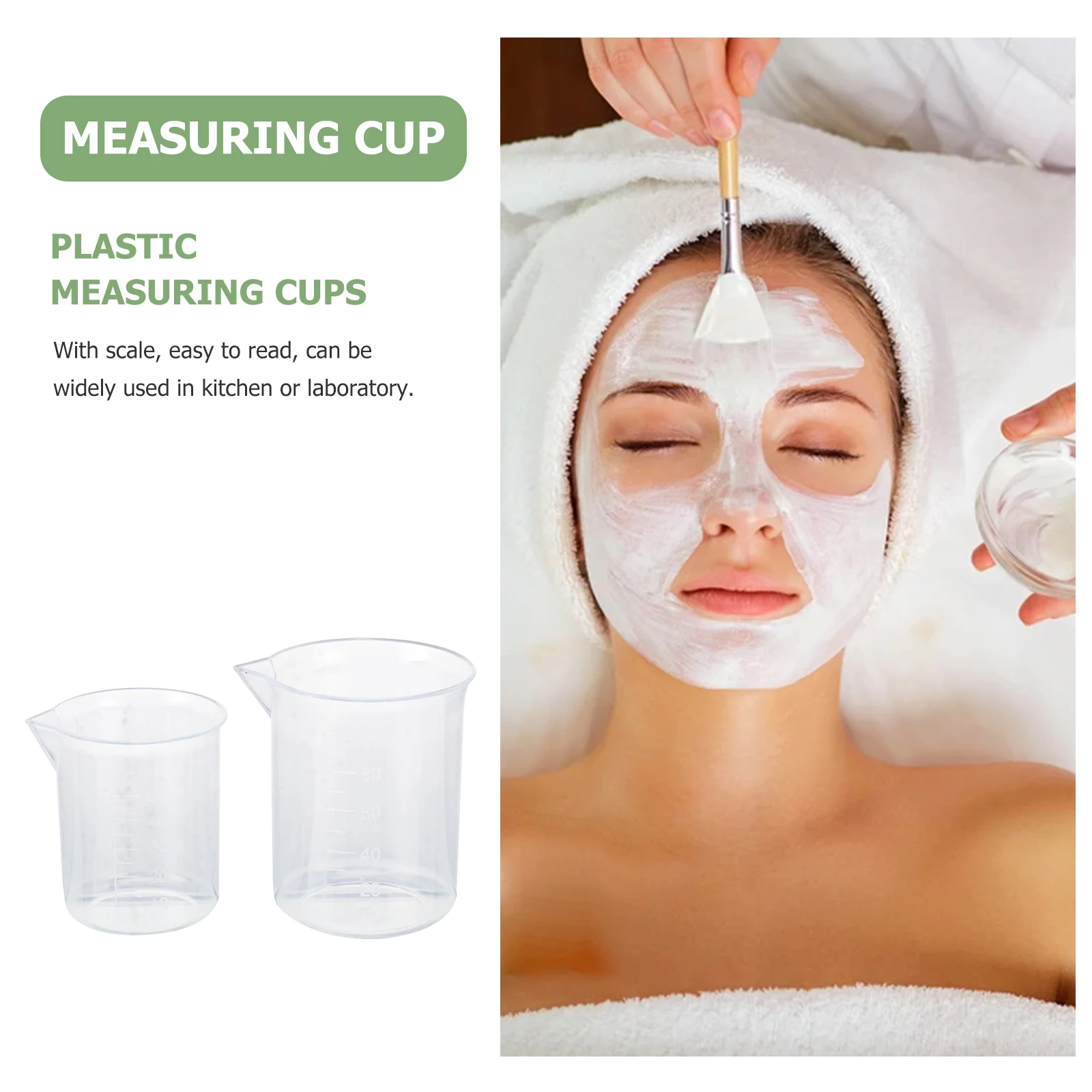 Juego de tazas medidoras desechables, tazas blancas, vasos de polipropileno, tazas para muestras, 10 Uds.
