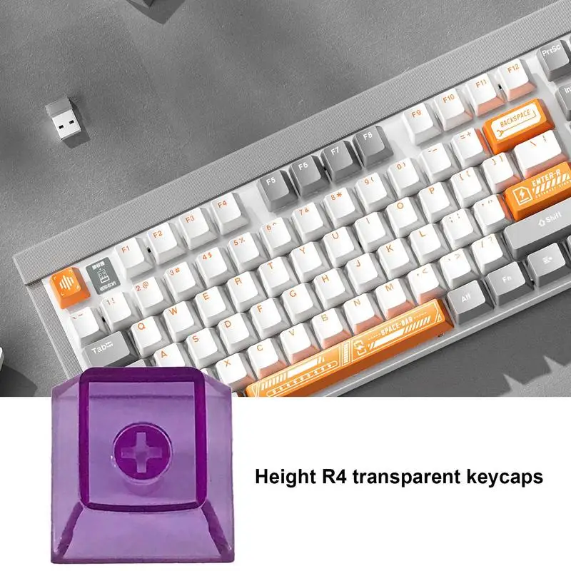 Blank Transparent Keycaps Solid Color Blank Keycaps Waterproof Stylish Clear Keycaps Keyboard Accessories For Mechanical