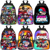 Fnf Game Friday Night Funkin Backpack for Boys Girls 3D Anime School Backpacks Children Bookbag 16 Inch Travel Mochila Bagpacks