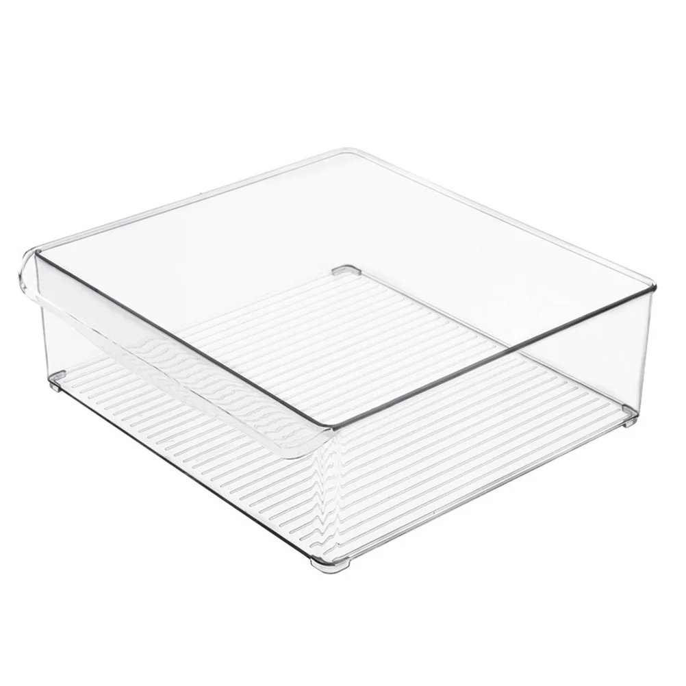 

30x30x10cm Transparent Food Storage Box Plastic Stackable Refrigerator Preservation Crisper Kitchen Sorting Container for Fruits