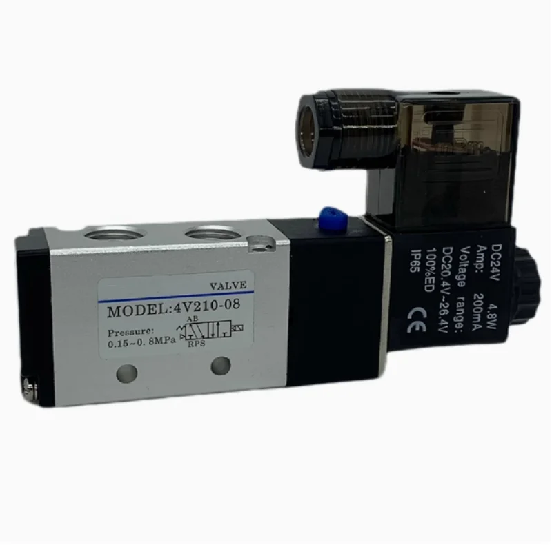1PCS  4V210-08 4V310-10 4V410-15 Better Quality Pneumatic Electric Solenoid Valve Directional Control Magnetic Valve 24V 220V